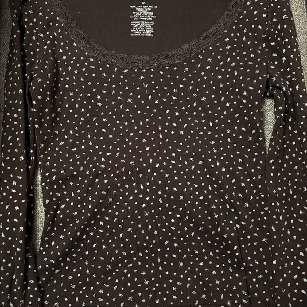 Pink Republic Dark Brown Floral Blouse